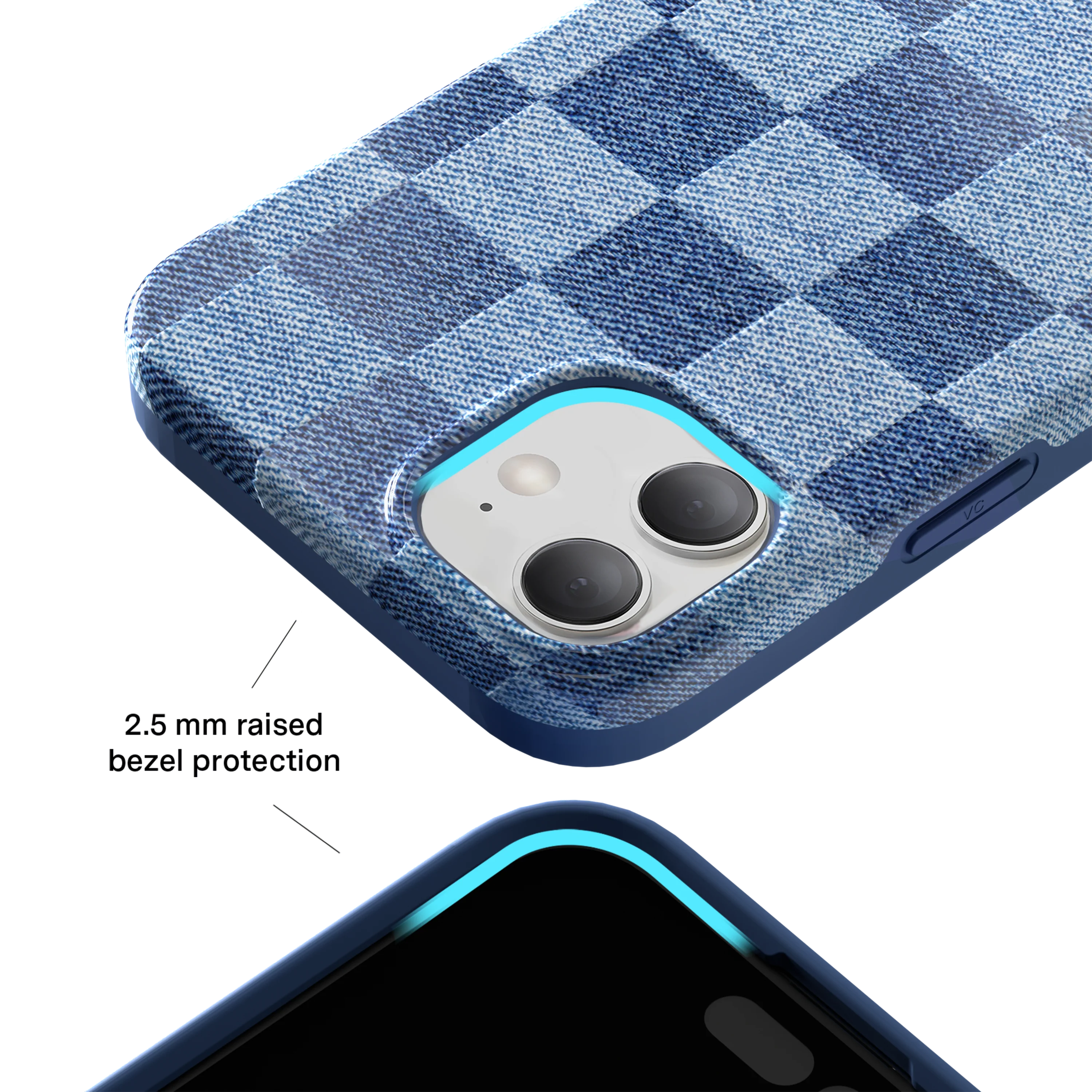 Denim Vibe Checkered iPhone Case - Image 93