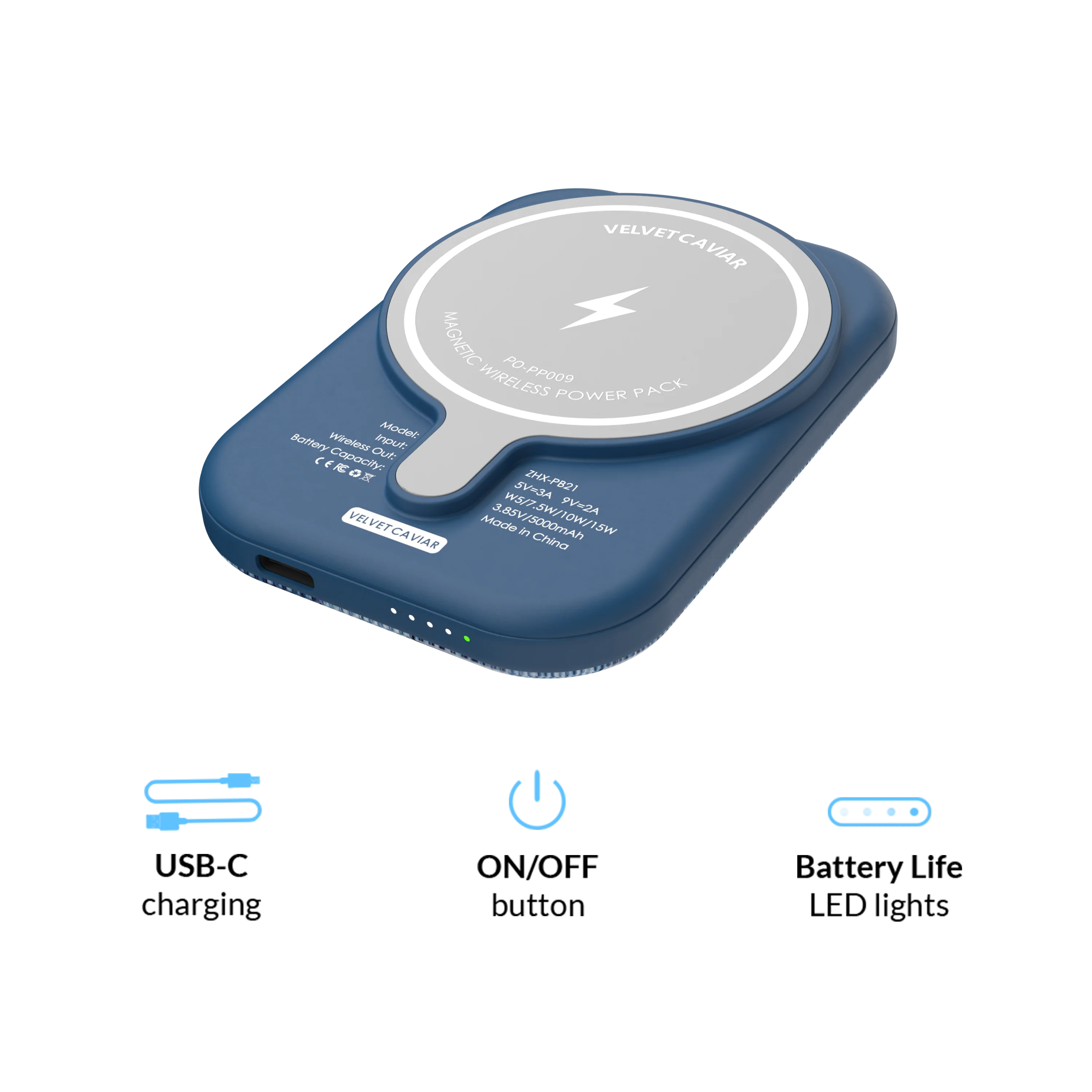 Denim Vibe Checkered MagSafe Battery Power Pack - Image 6