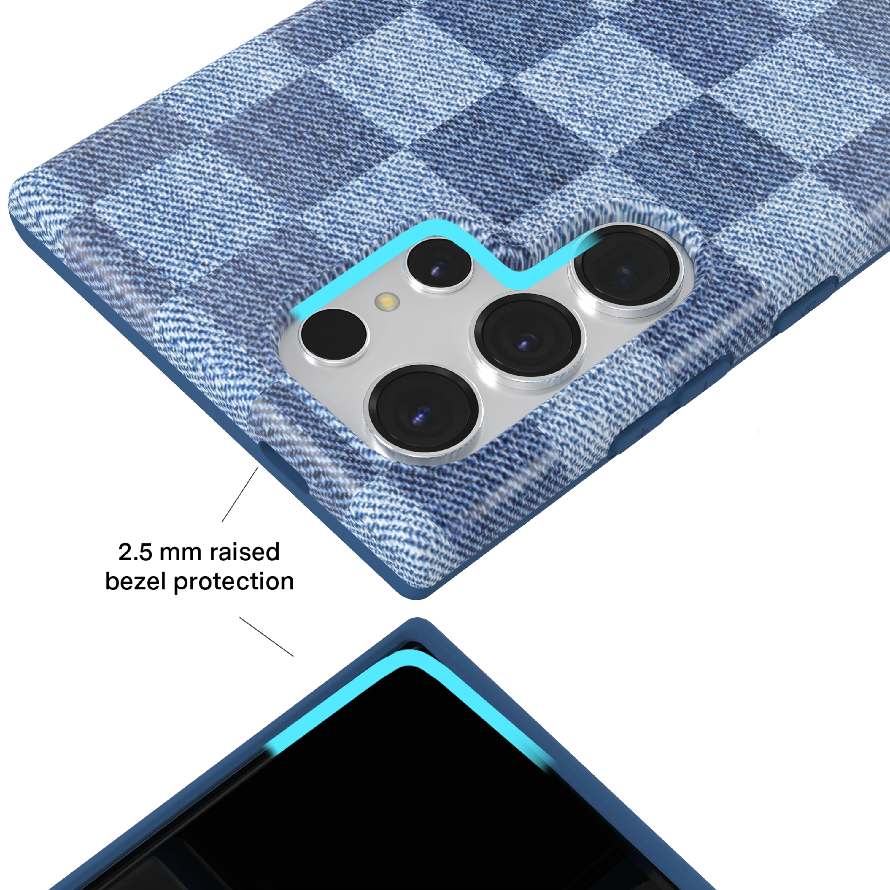 Denim Vibe Checkered Samsung Case - Image 12