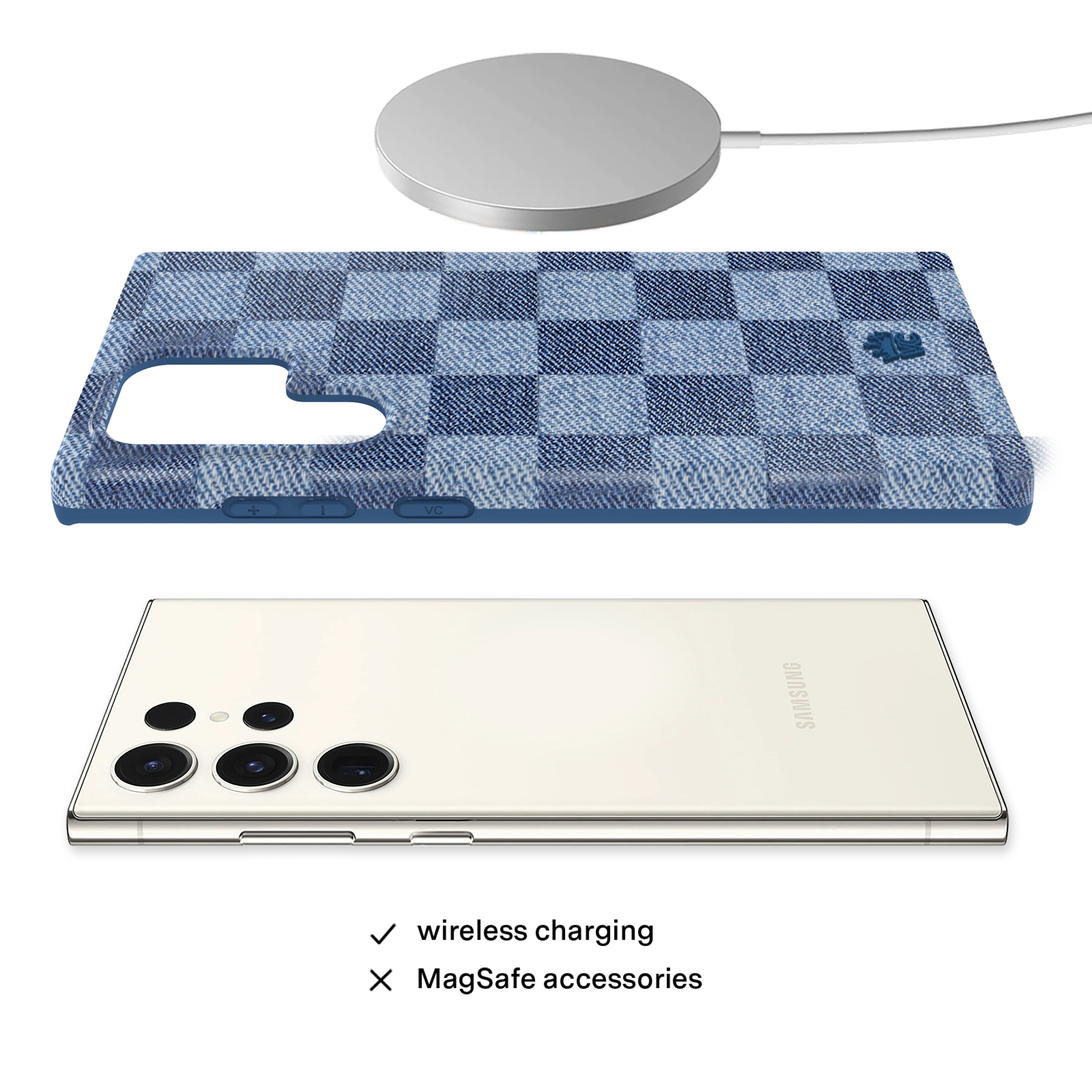 Denim Vibe Checkered Samsung Case - Image 13