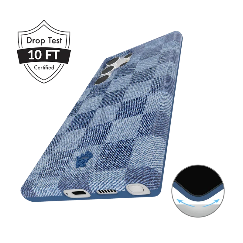 Denim Vibe Checkered Samsung Case - Image 14