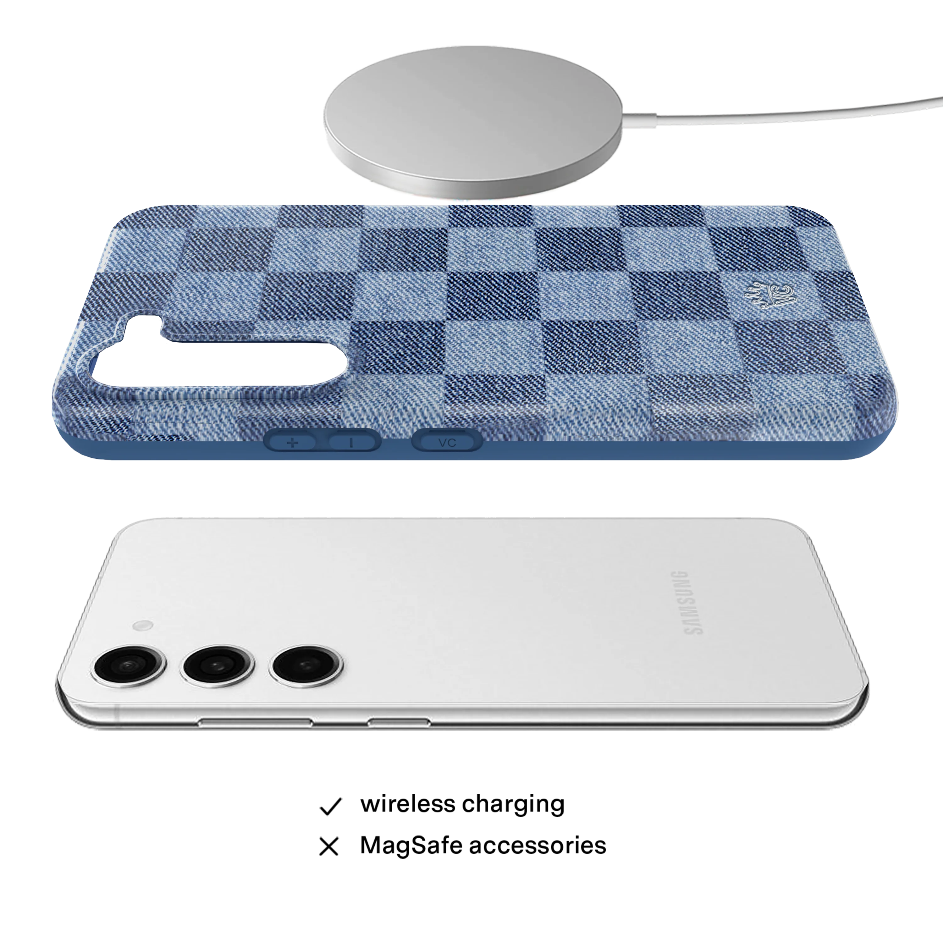 Denim Vibe Checkered Samsung Case - Image 18