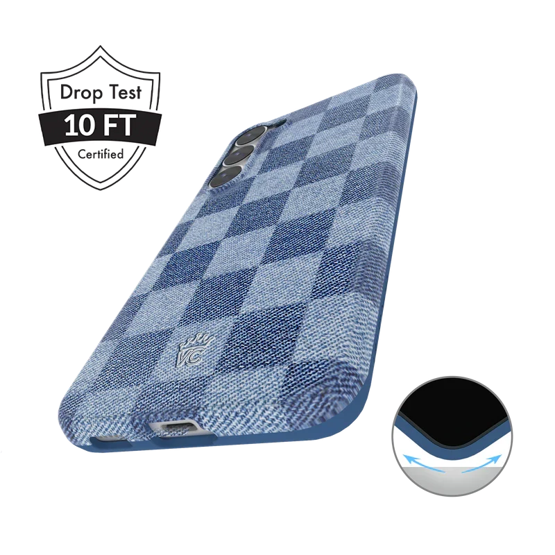 Denim Vibe Checkered Samsung Case - Image 24