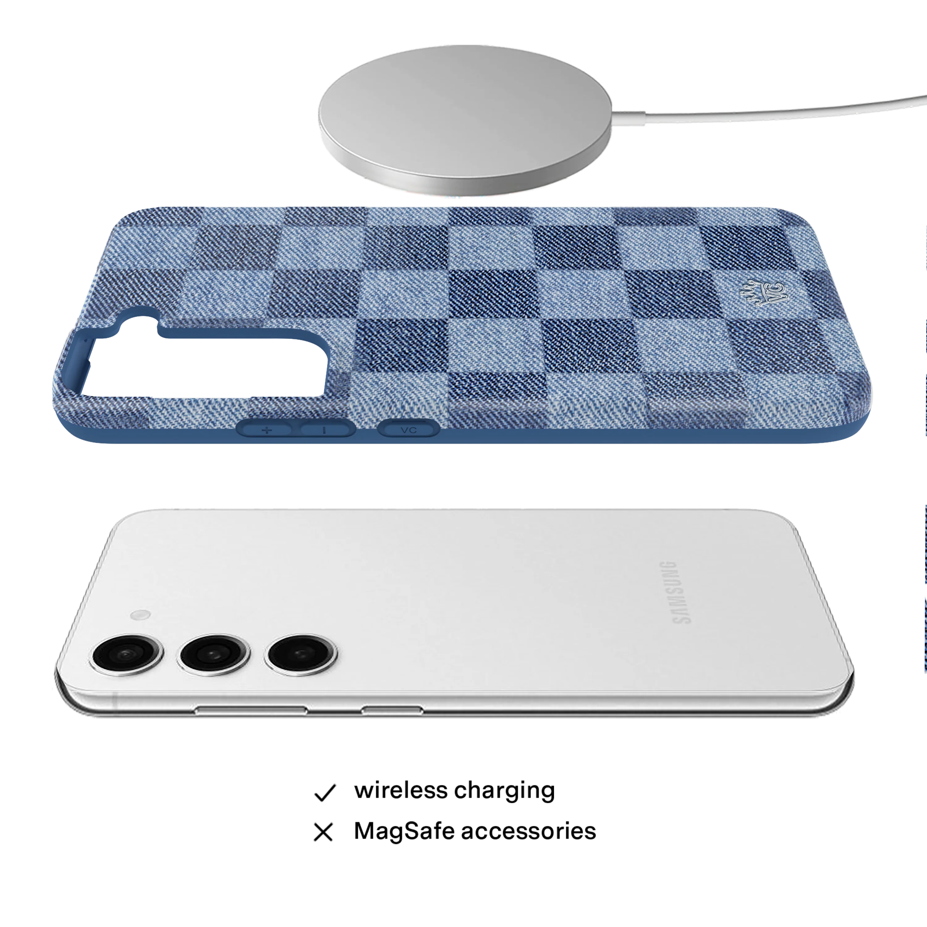 Denim Vibe Checkered Samsung Case - Image 33