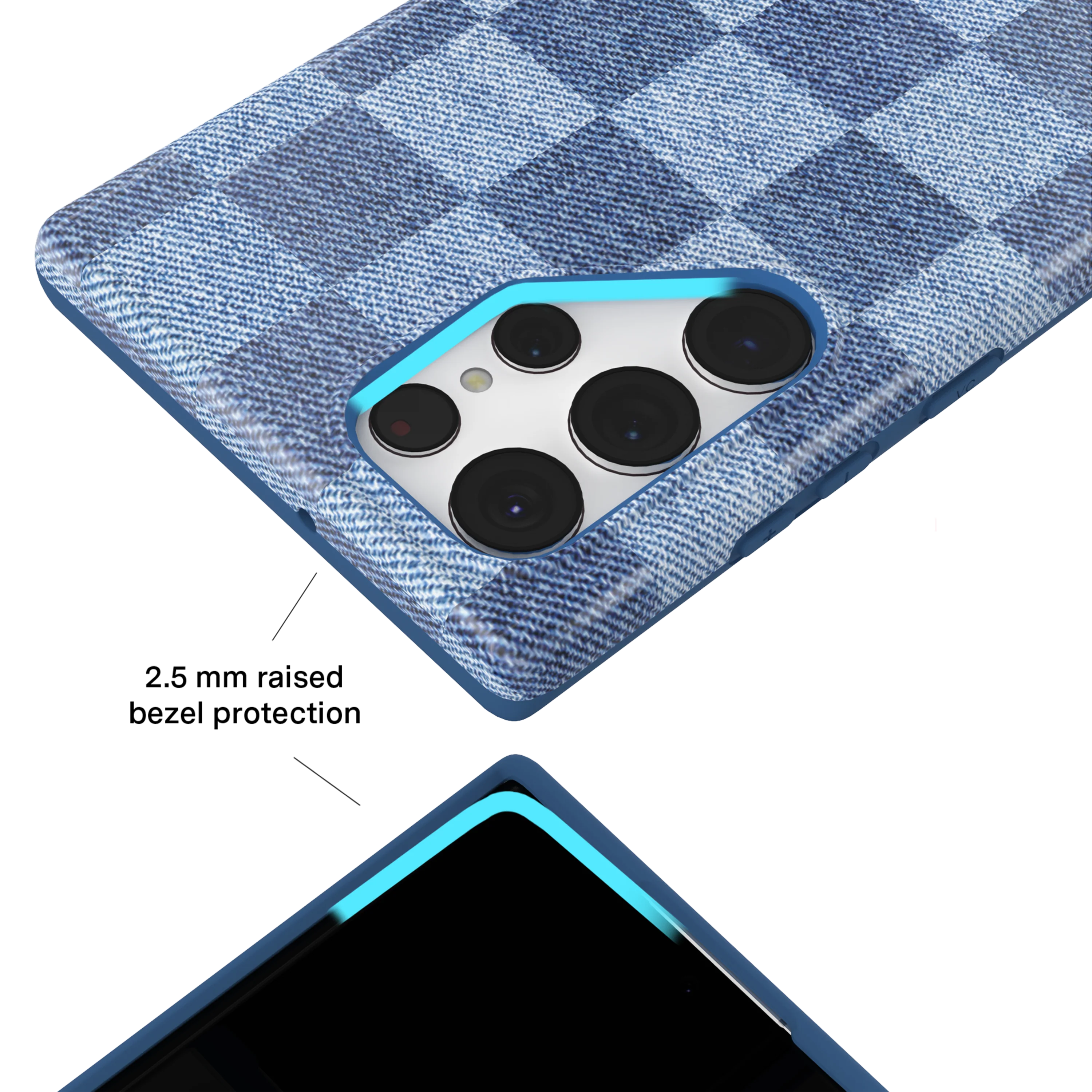 Denim Vibe Checkered Samsung Case - Image 42