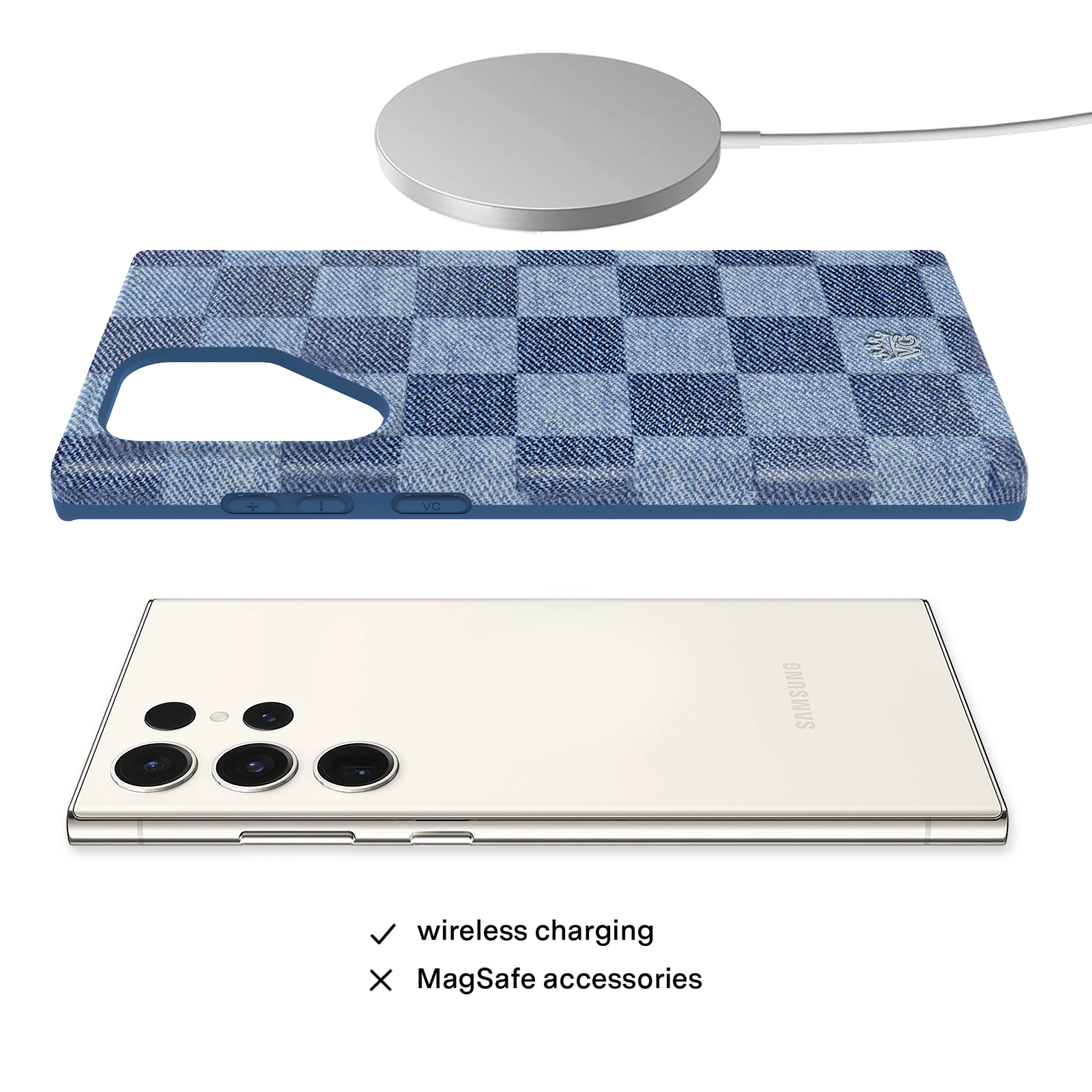 Denim Vibe Checkered Samsung Case - Image 43