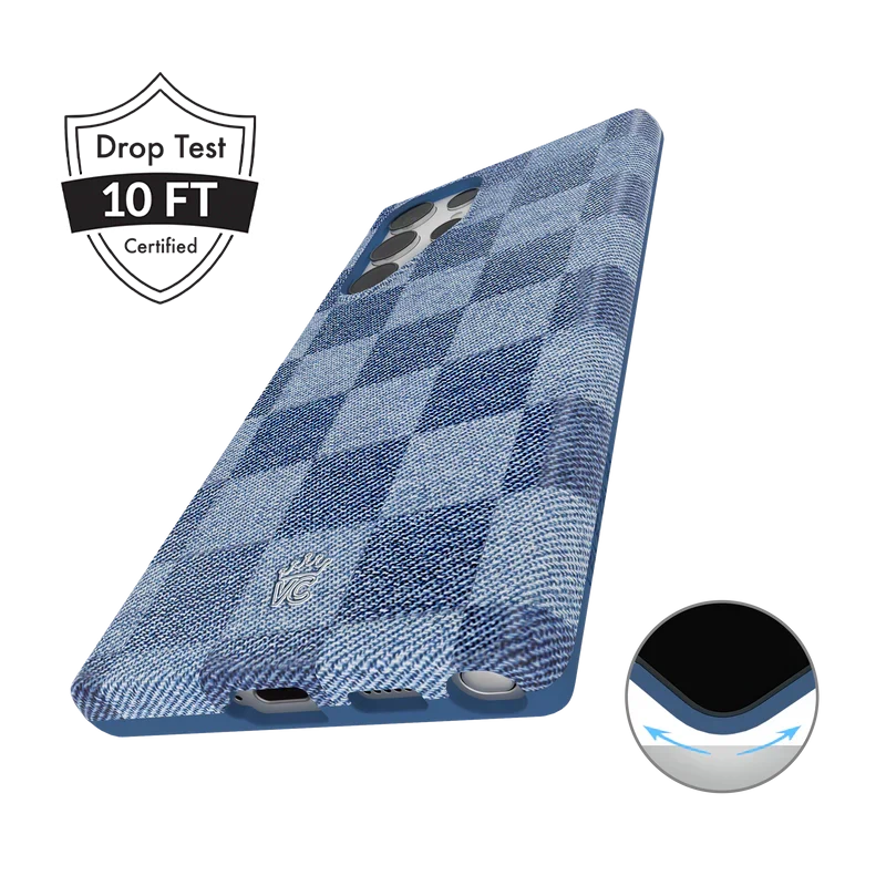 Denim Vibe Checkered Samsung Case - Image 44