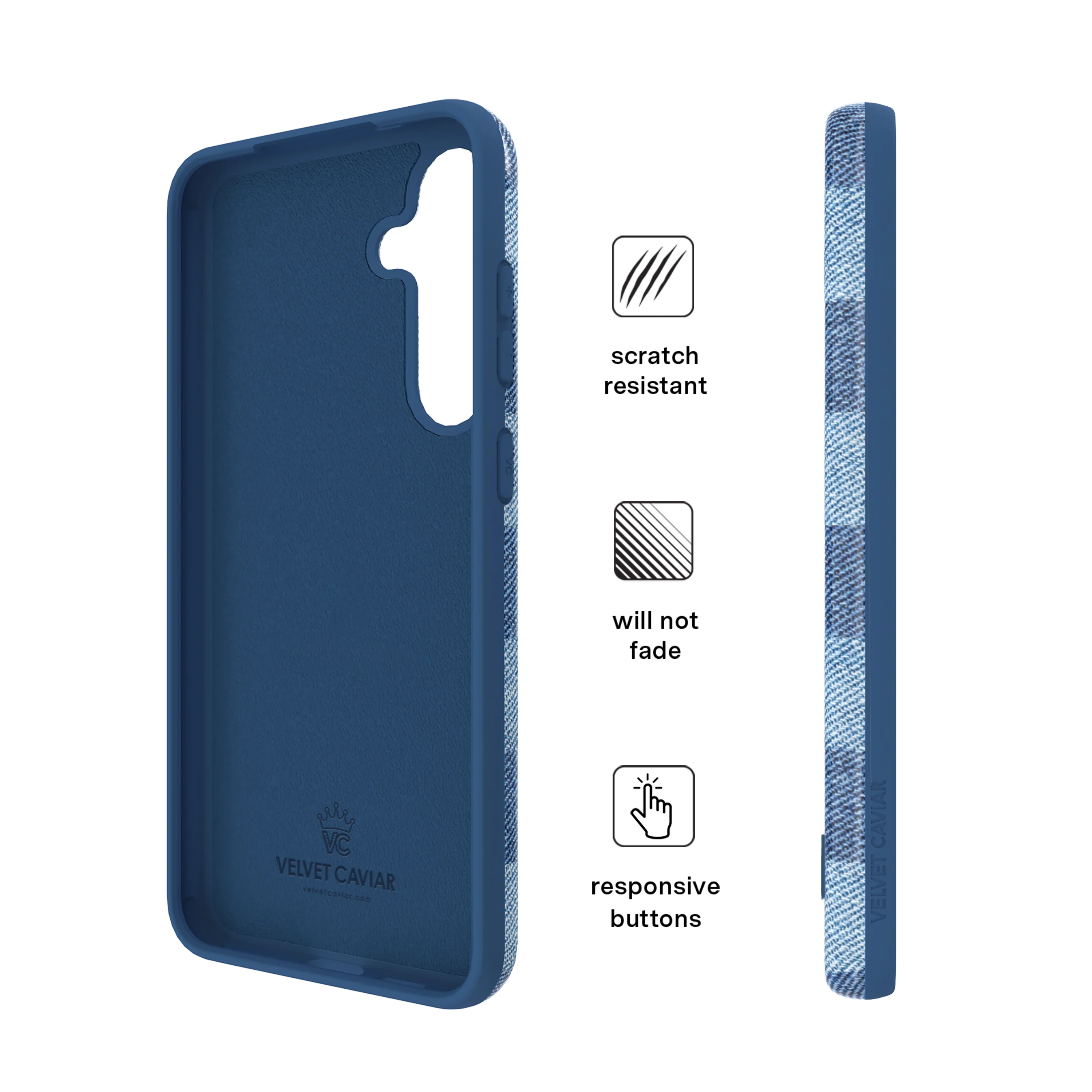 Denim Vibe Checkered Samsung Case - Image 5
