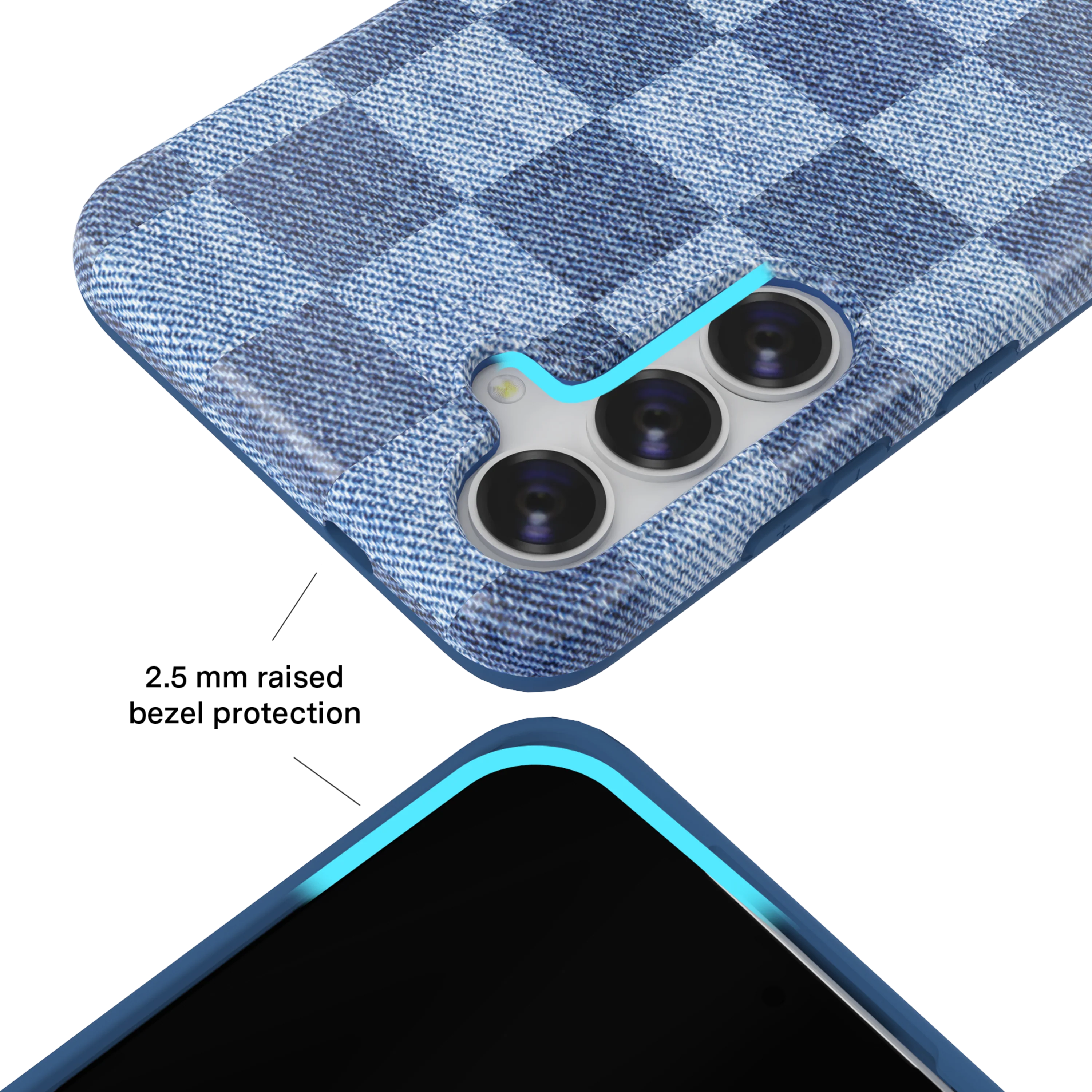 Denim Vibe Checkered Samsung Case - Image 7