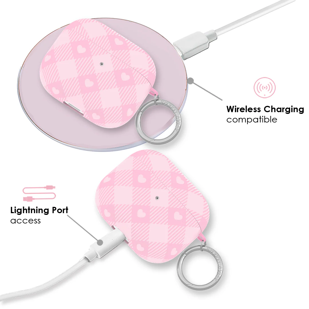 Dolly Pink Gingham AirPod Case - Image 14