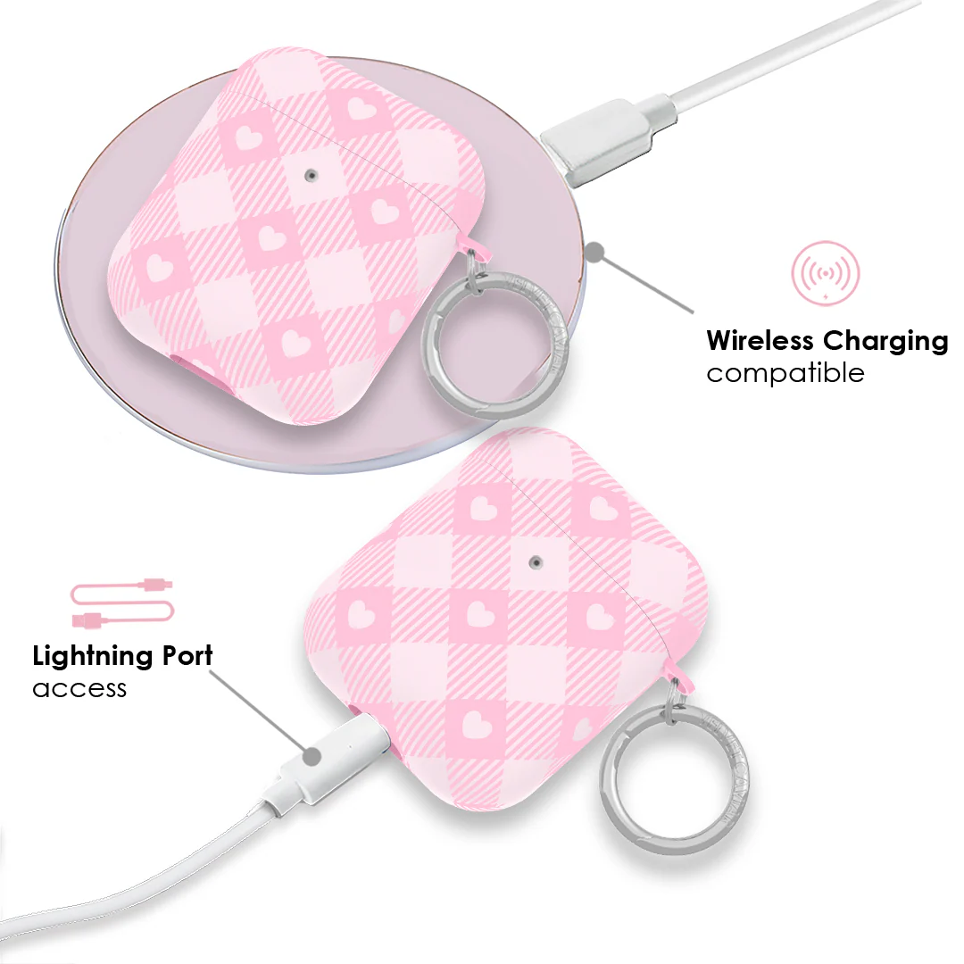 Dolly Pink Gingham AirPod Case - Image 4