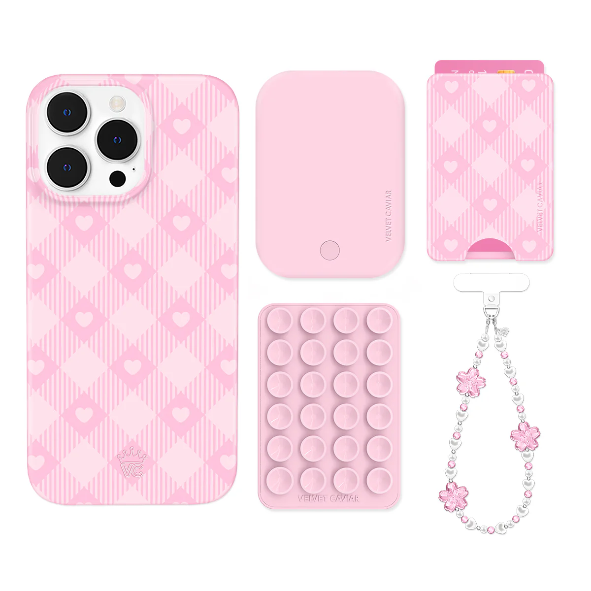 Dolly Pink Gingham iPhone Bundle Set - Wallet - Image 10