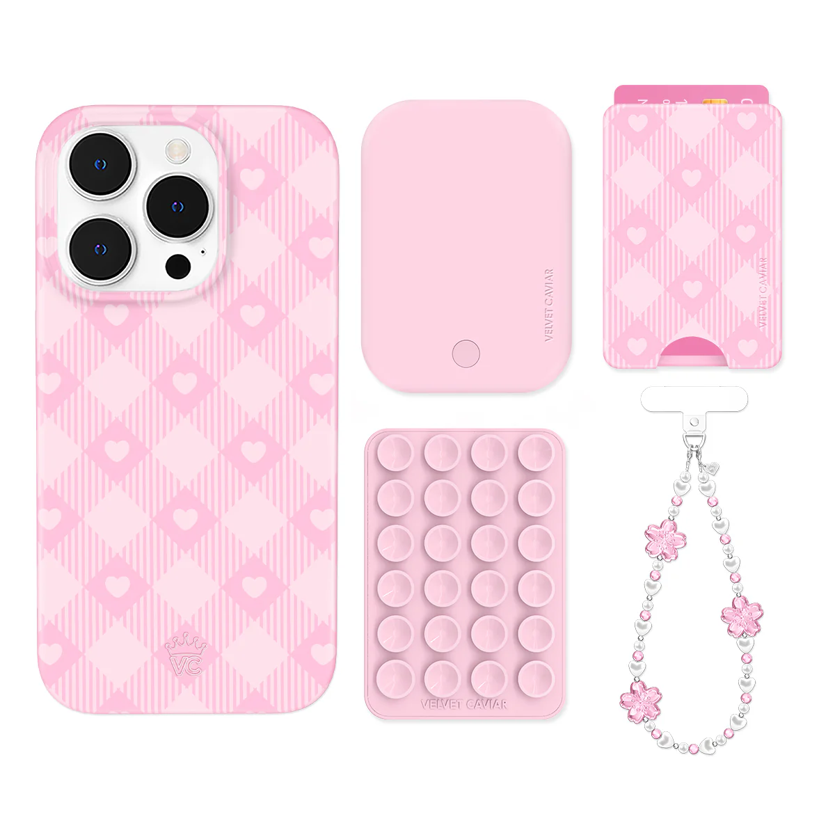 Dolly Pink Gingham iPhone Bundle Set - Wallet - Image 11