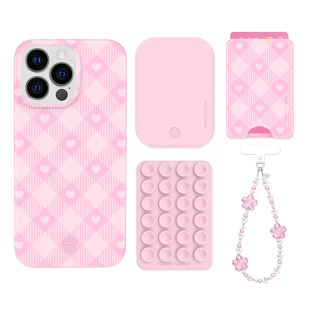 Dolly Pink Gingham iPhone Bundle Set - Wallet - Image 13