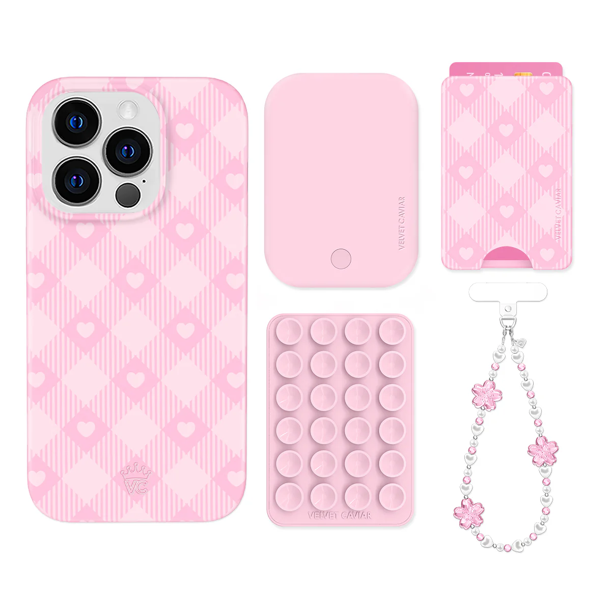 Dolly Pink Gingham iPhone Bundle Set - Wallet - Image 14