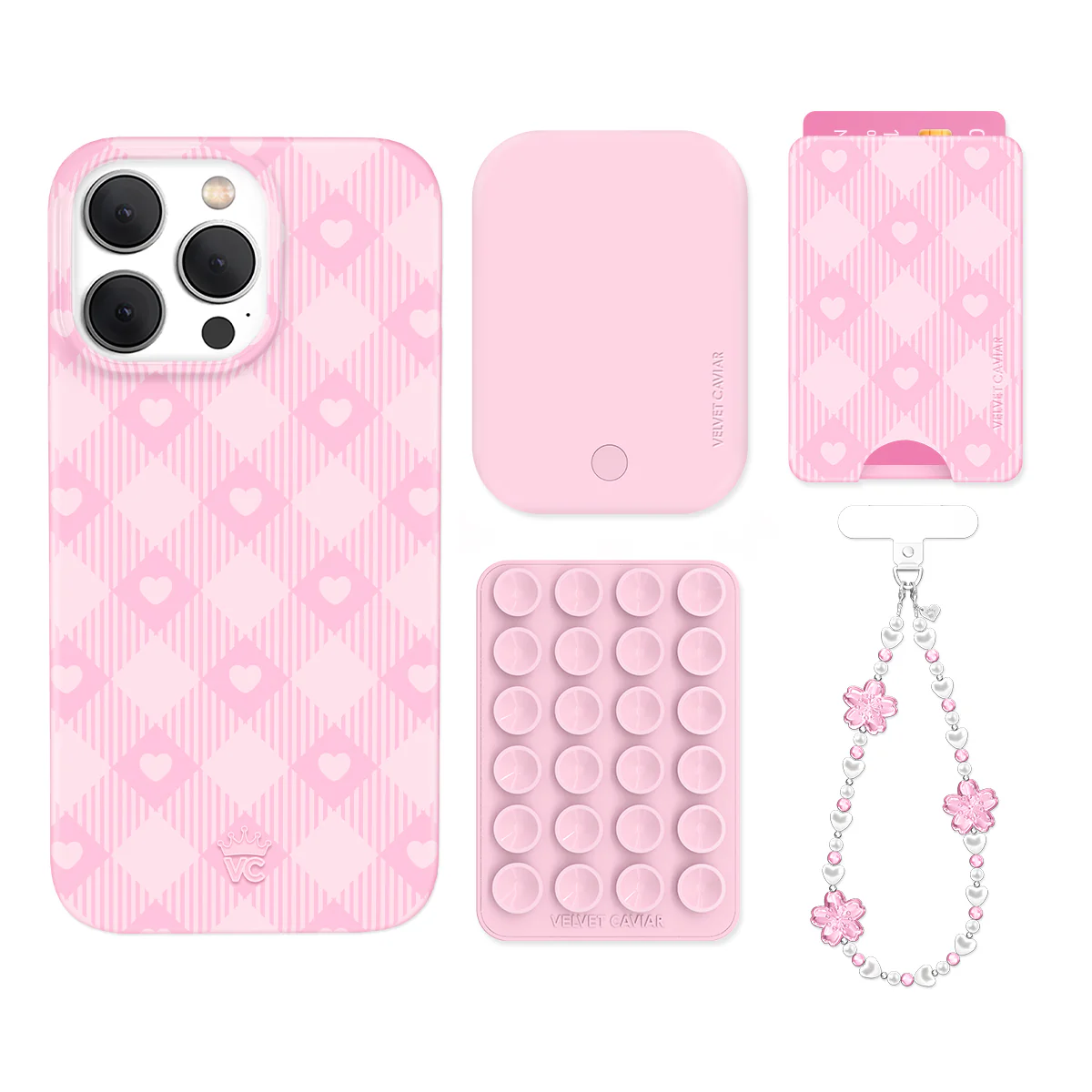 Dolly Pink Gingham iPhone Bundle Set - Wallet - Image 6