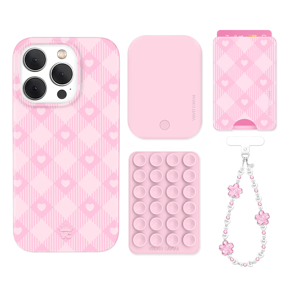 Dolly Pink Gingham iPhone Bundle Set - Wallet - Image 7