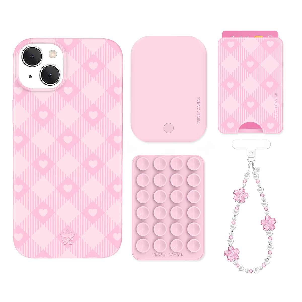 Dolly Pink Gingham iPhone Bundle Set - Wallet - Image 8
