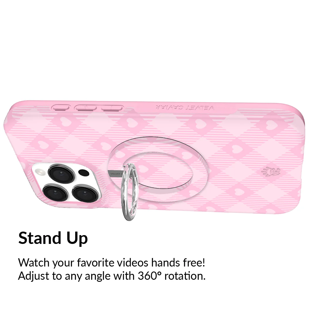 Dolly Pink Gingham MagSafe Grip Ring - Image 4
