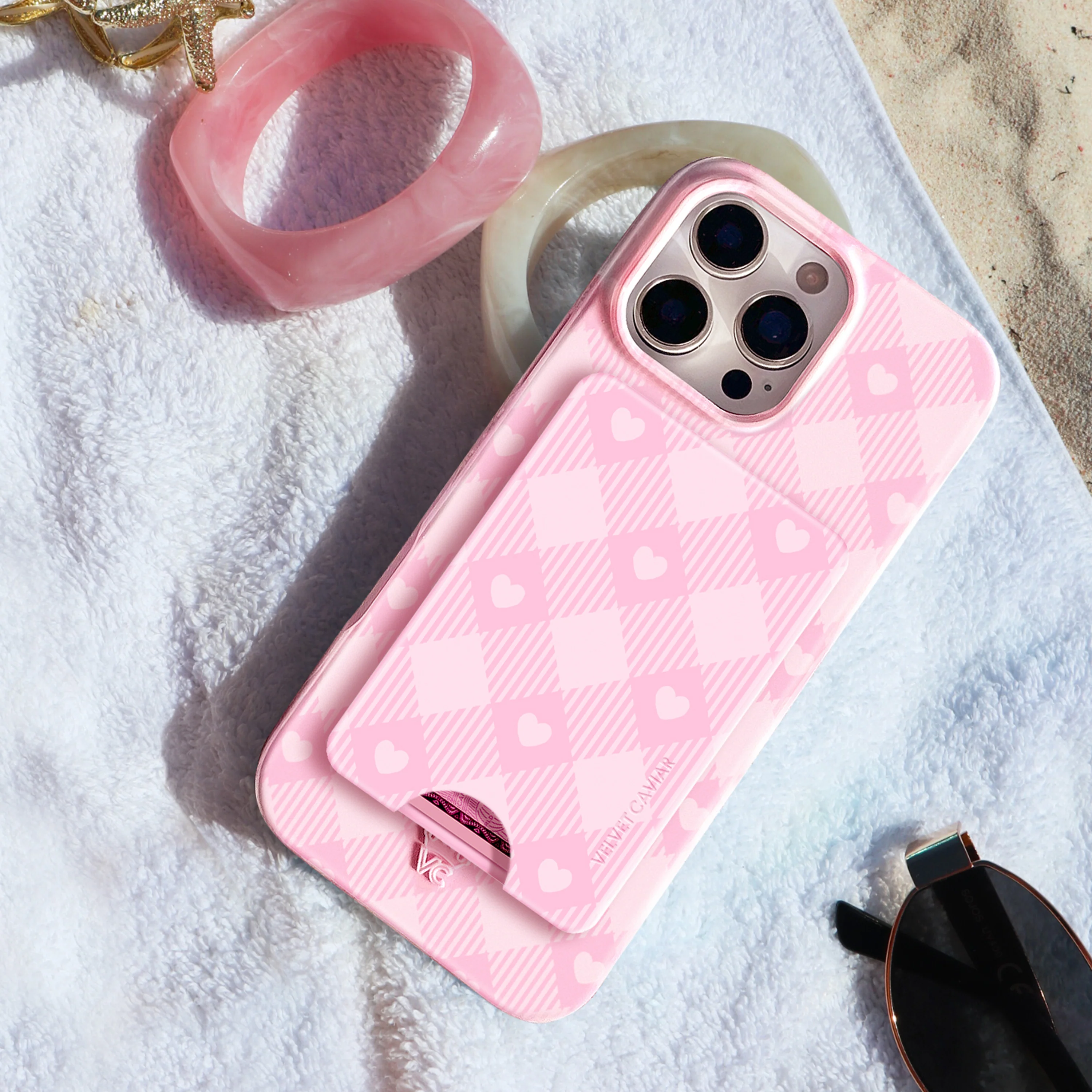 Dolly Pink Gingham MagSafe Wallet - Image 6
