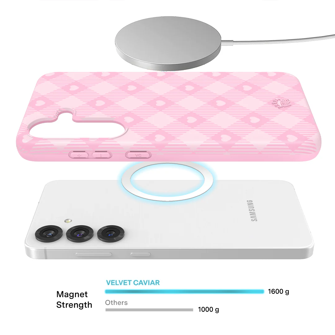 Dolly Pink Gingham Samsung Case - Image 3