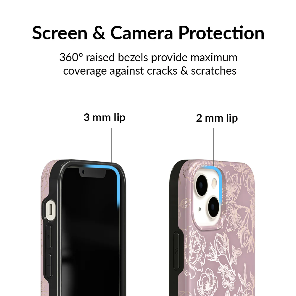Dusty Rose Chrome Floral iPhone Case - Image 84