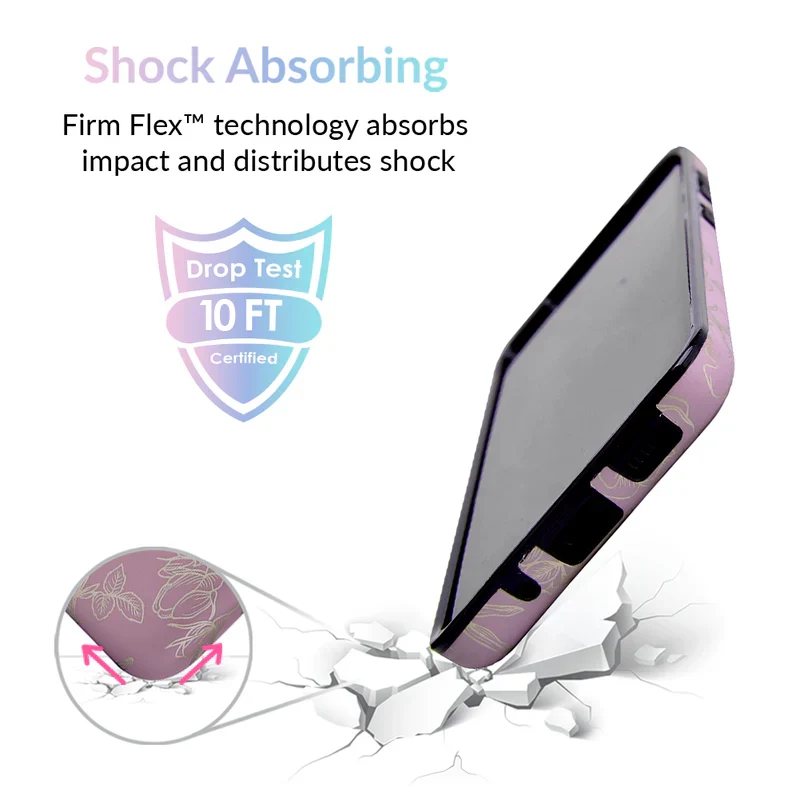 Dusty Rose Chrome Floral Samsung Galaxy Case - Image 52