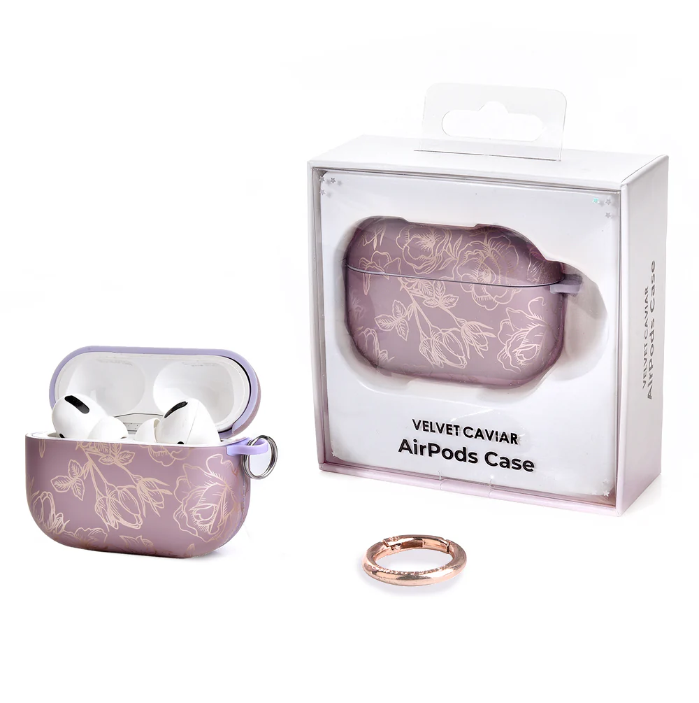 Dusty Rose Chrome Floral AirPods Case - Image 10