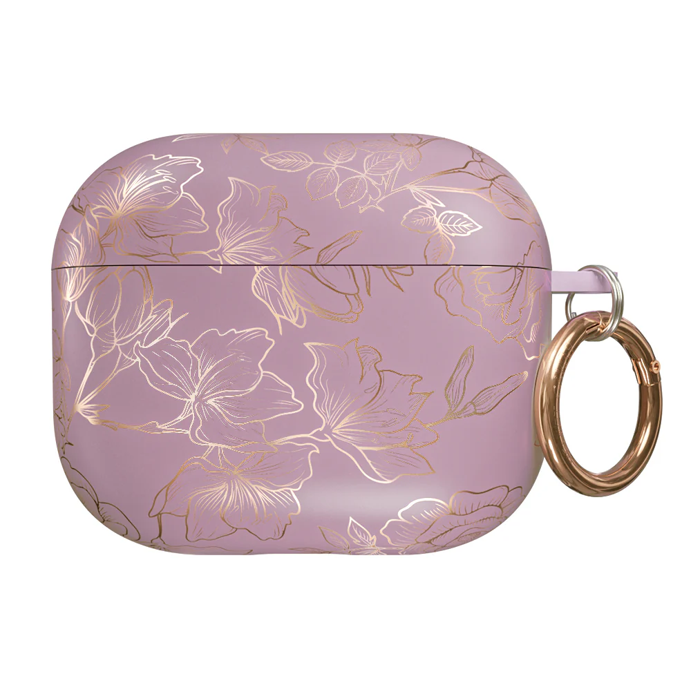 Dusty Rose Chrome Floral AirPods Case - Image 11