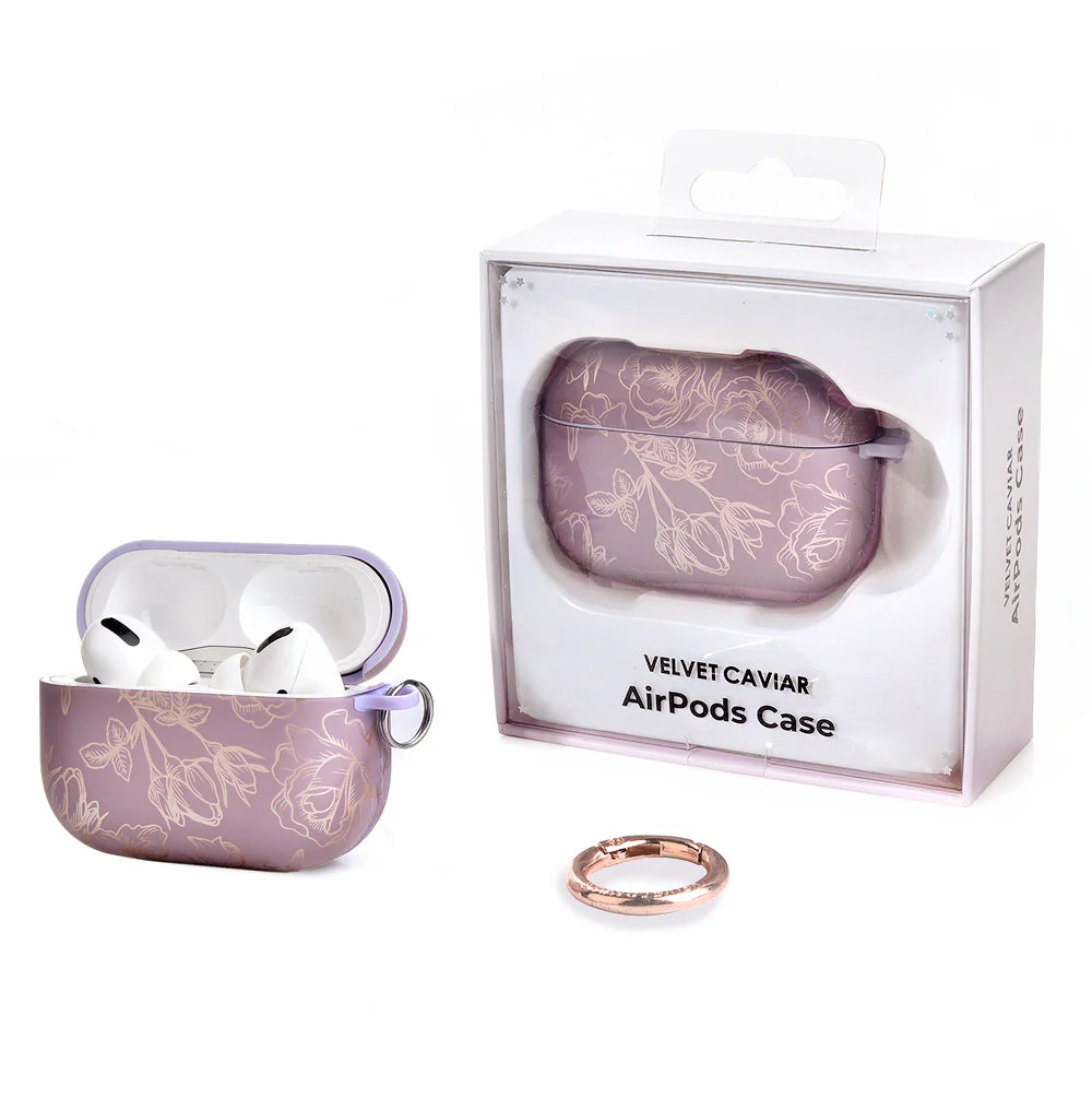 Dusty Rose Chrome Floral AirPods Case - Image 14