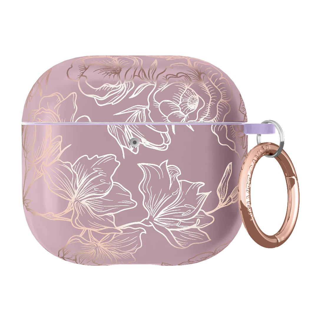 Dusty Rose Chrome Floral AirPods Case - Image 16