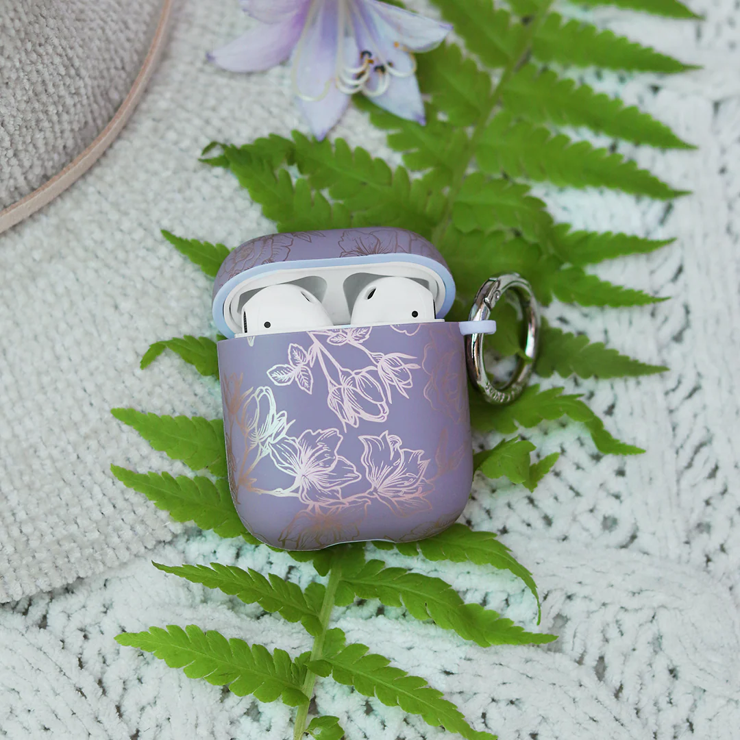 Dusty Rose Chrome Floral AirPods Case - Image 21