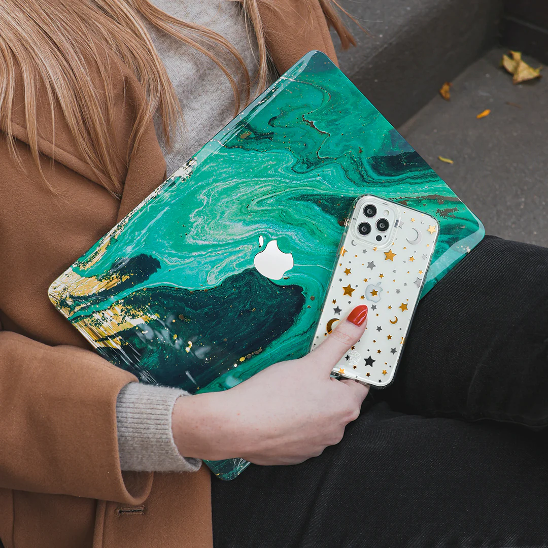 Emerald Gold Marble Macbook Case - Image 2