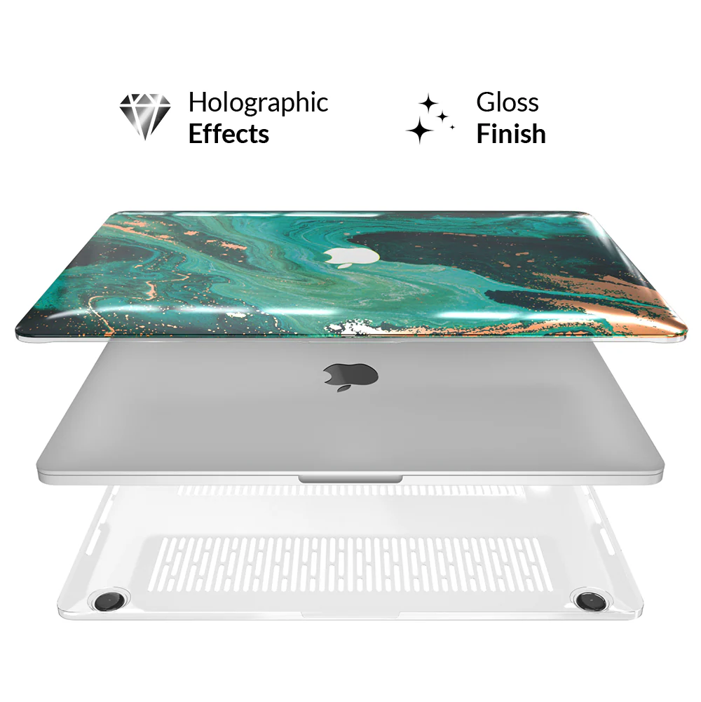 Emerald Gold Marble Macbook Case - Image 3