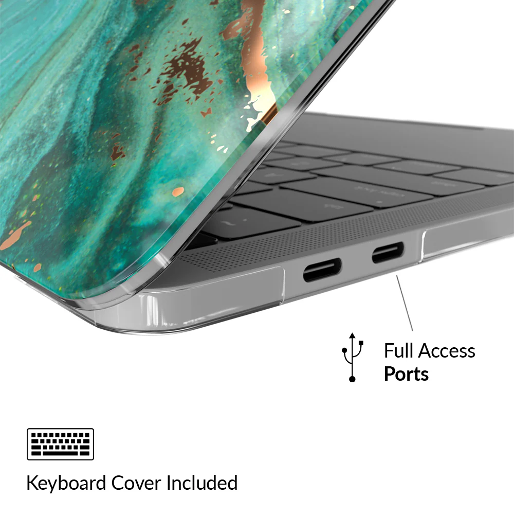 Emerald Gold Marble Macbook Case - Image 4