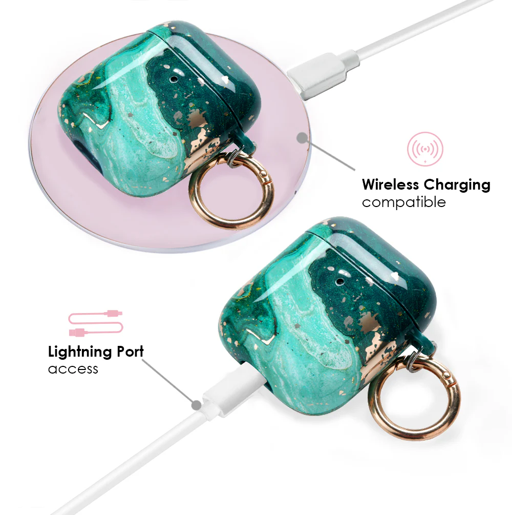 Emerald Marble AirPods Case - Image 4