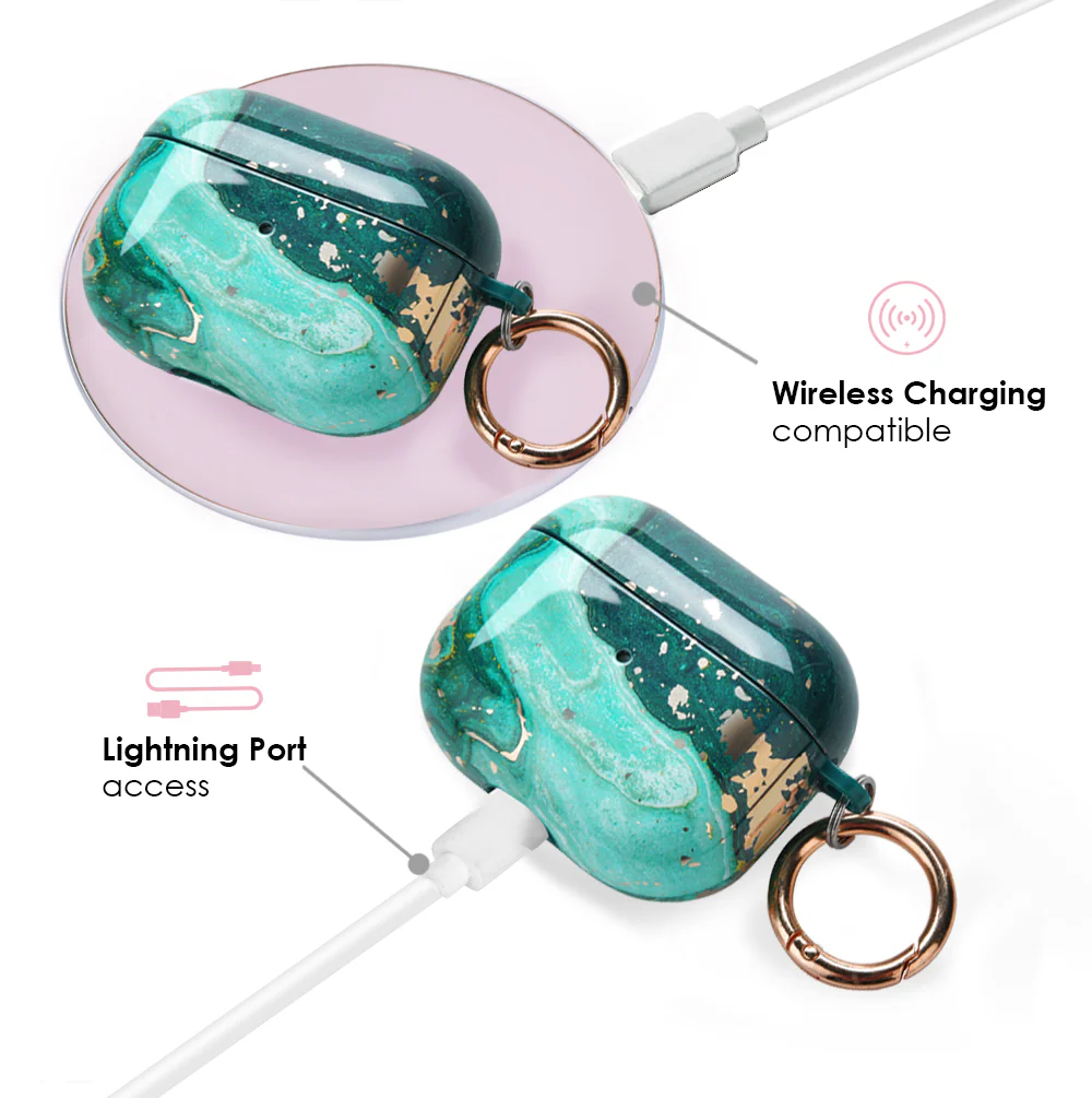 Emerald Marble AirPods Case - Image 9