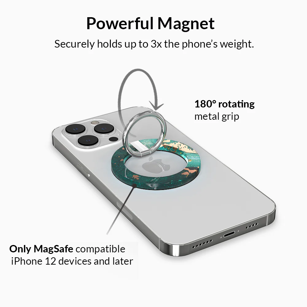 Emerald Marble MagSafe Grip Ring - Image 3