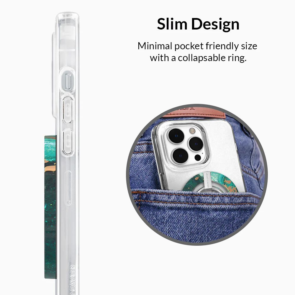 Emerald Marble MagSafe Grip Ring - Image 5