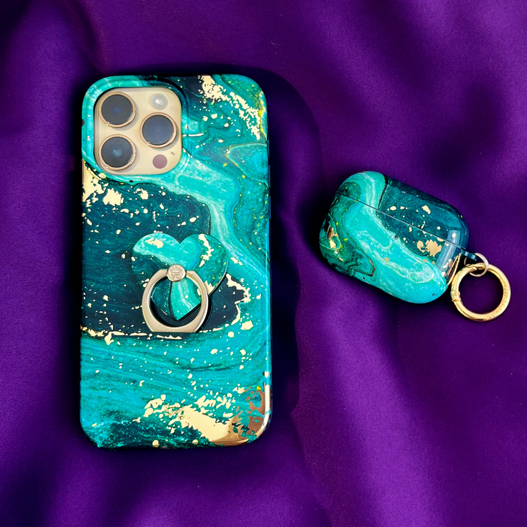 Emerald Marble Phone Ring - Image 2