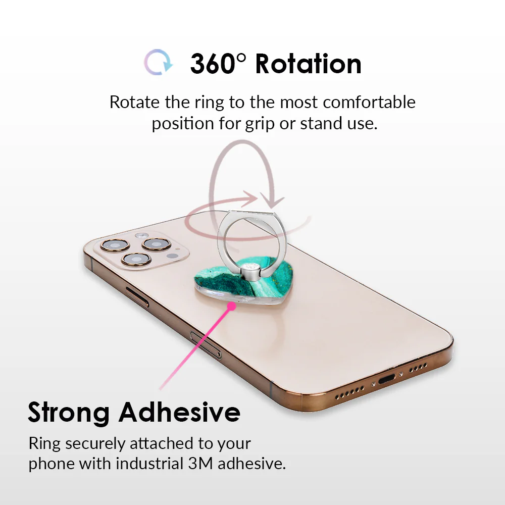 Emerald Marble Phone Ring - Image 4