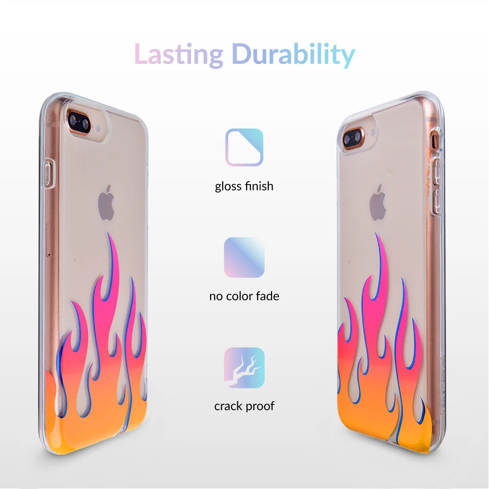 Flames Clear iPhone Case - Image 11