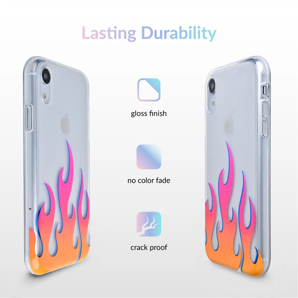 Flames Clear iPhone Case - Image 29