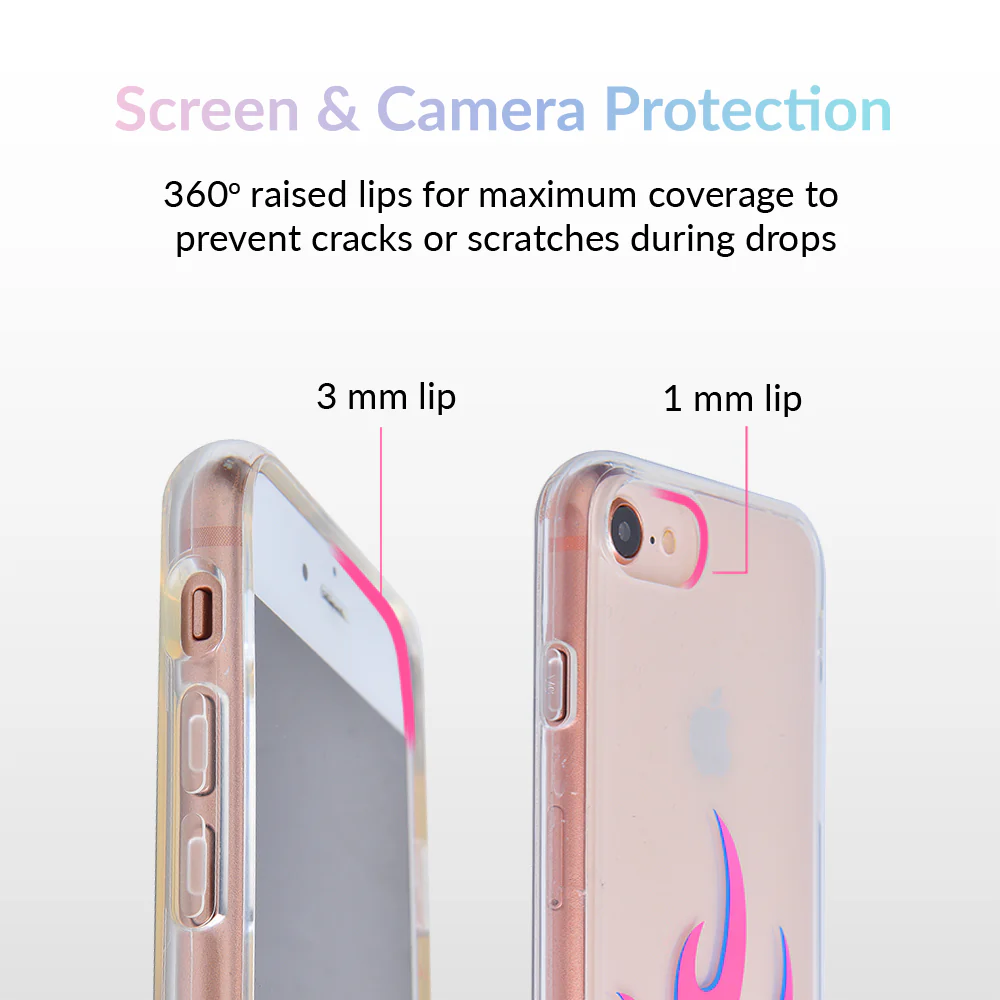 Flames Clear iPhone Case - Image 3