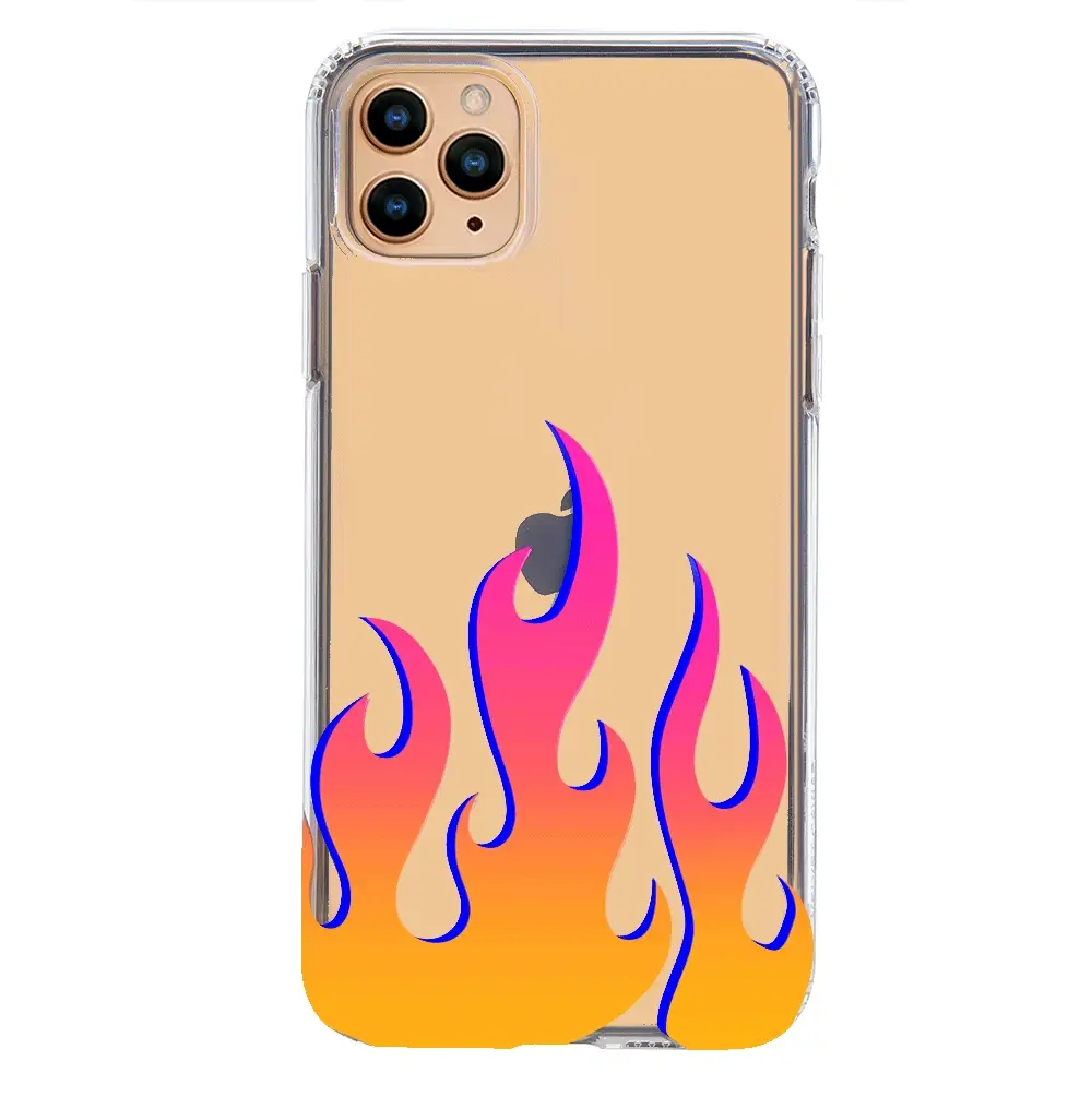 Flames Clear iPhone Case - Image 31