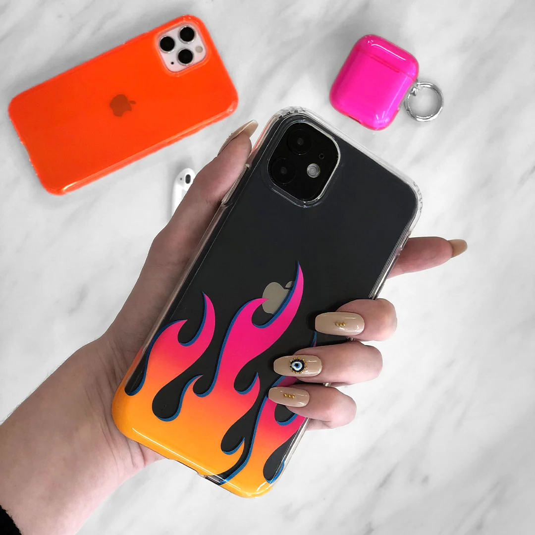 Flames Clear iPhone Case - Image 38