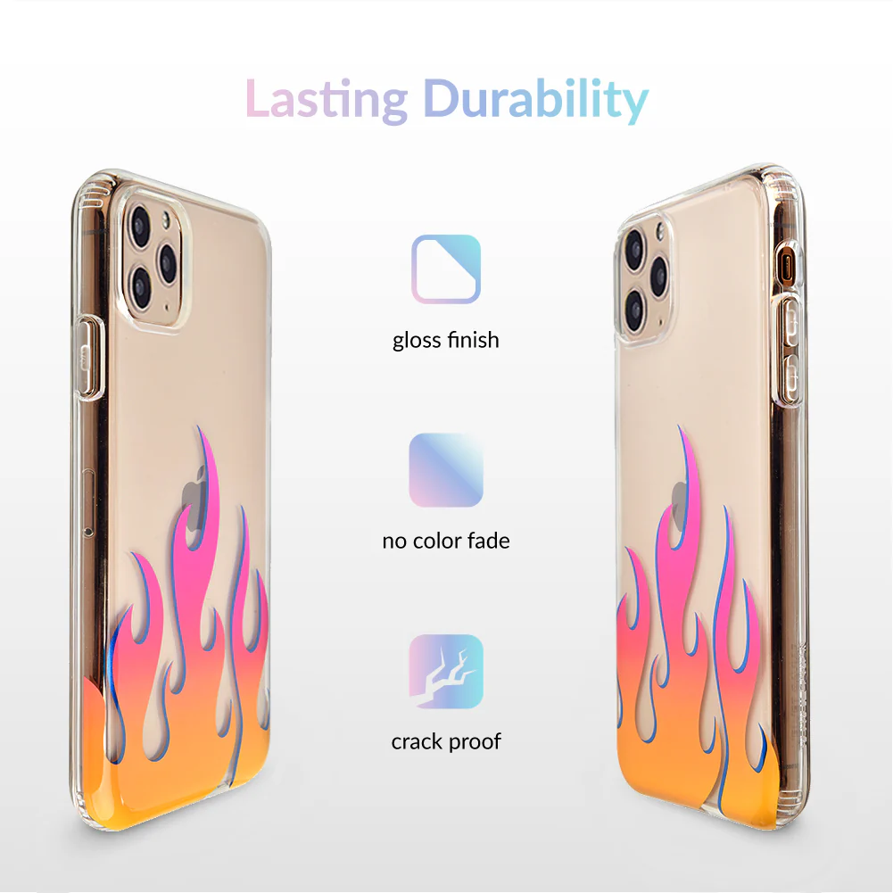 Flames Clear iPhone Case - Image 41