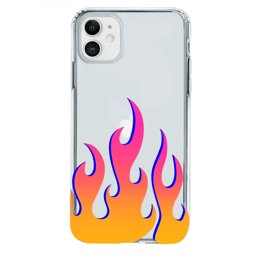 Flames Clear iPhone Case - Image 43