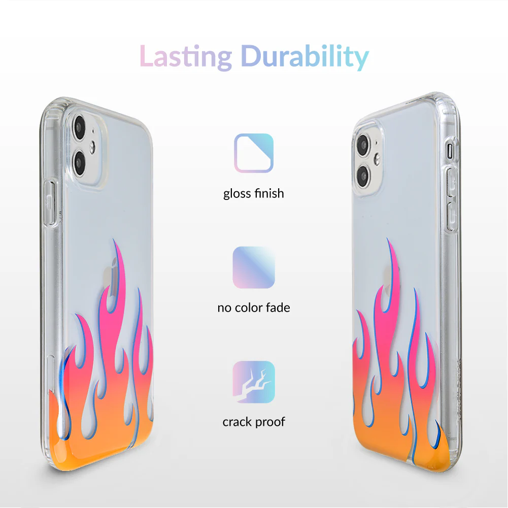 Flames Clear iPhone Case - Image 47