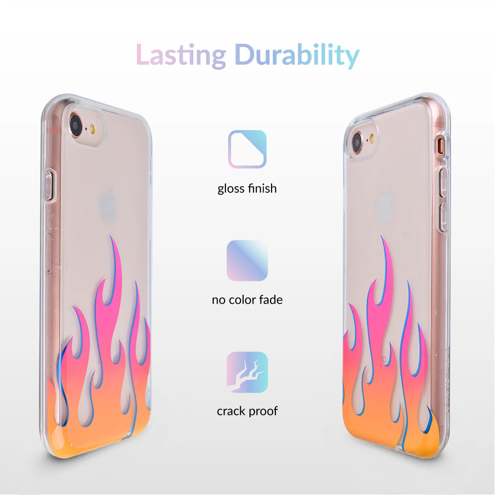 Flames Clear iPhone Case - Image 5